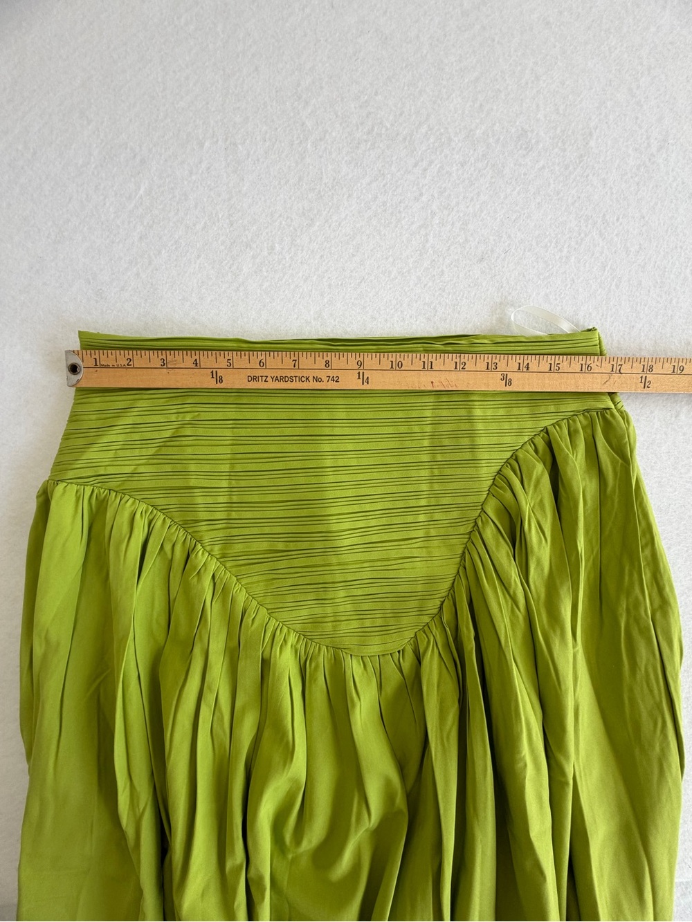 MICAS Lime Green Pleated Crop Top & Matching Skirt Set - Picture 11 of 13